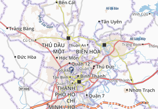 Karte Stadtplan Lái Thiêu