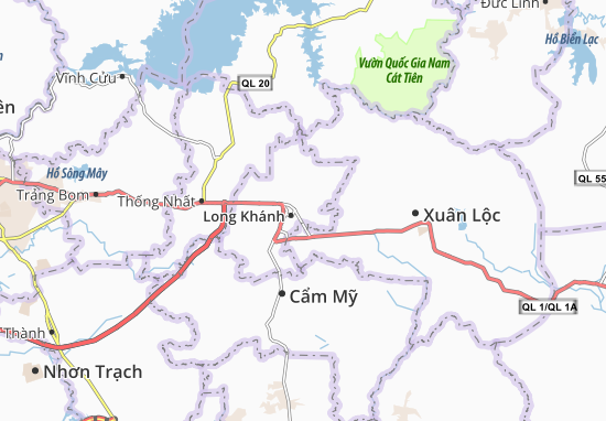 Karte Stadtplan Bàu Trâm