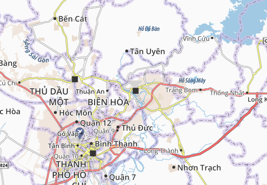 Kaart Plattegrond Biên Hòa