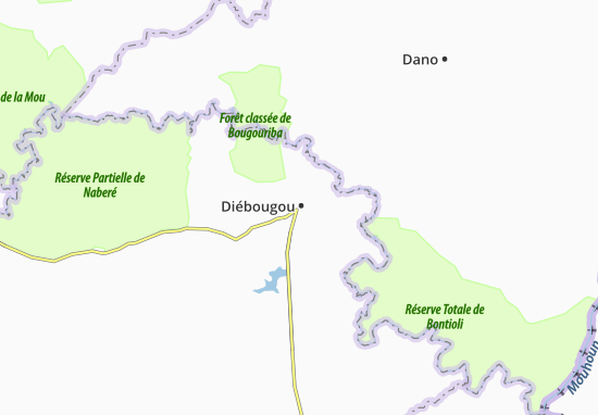 Mapa Diébougou