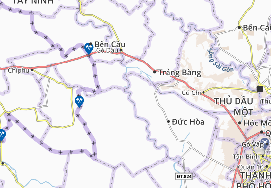Karte Stadtplan An Ninh Tây