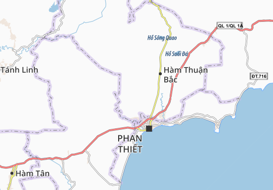 Karte Stadtplan Hàm Liêm
