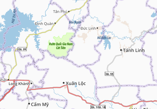 MICHELIN-Landkarte Trà Tân - Stadtplan Trà Tân - ViaMichelin