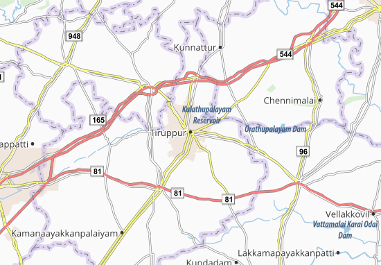 Mapa Tiruppur