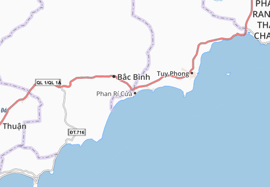 Karte Stadtplan Phan Rí Cửa