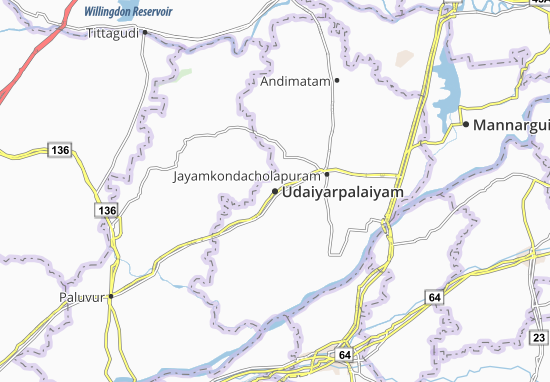 Karte Stadtplan Udaiyarpalaiyam