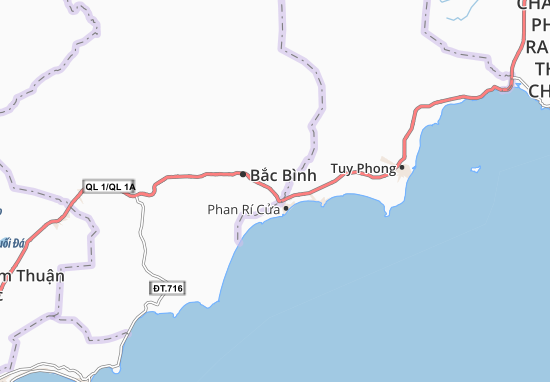Karte Stadtplan Phan Rí Thành