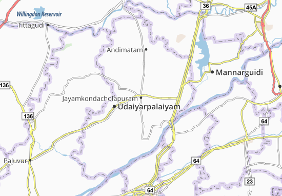 Karte Stadtplan Jayamkondacholapuram