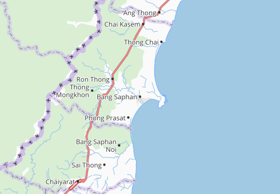 Karte Stadtplan Bang Saphan