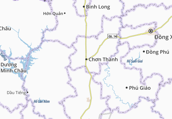 Karte Stadtplan Chơn Thành