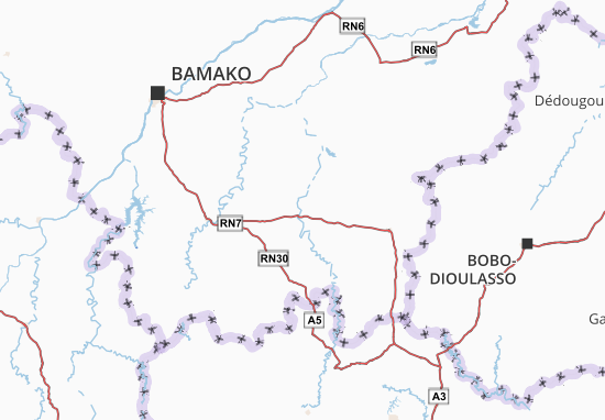 Karte Stadtplan Sikasso