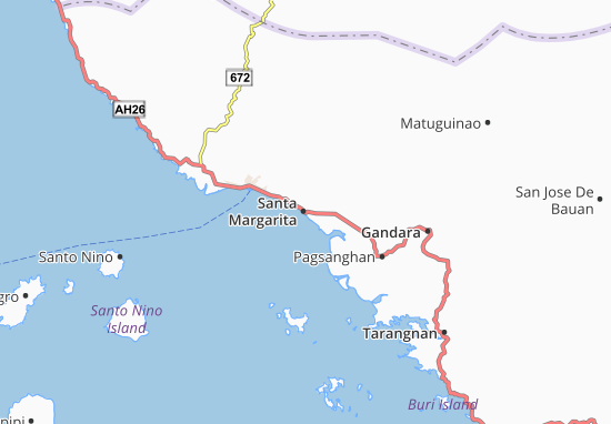 Kaart Plattegrond Santa Margarita