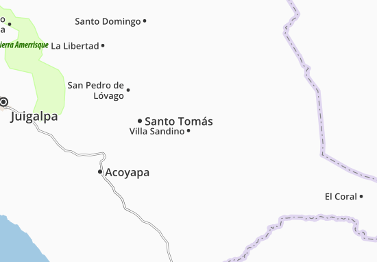 Karte Stadtplan Villa Sandino