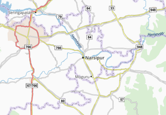 Karte Stadtplan Narsipur