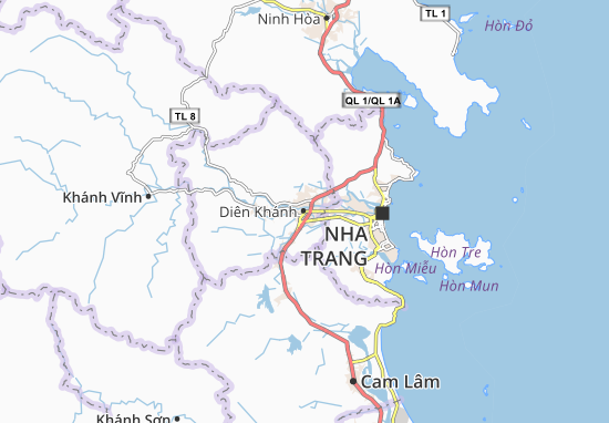 Karte Stadtplan Diên Khánh