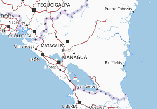 Karte Stadtplan Boaco
