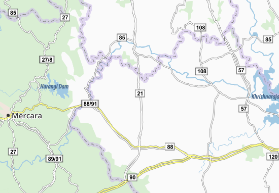 Mapa Bettadpur