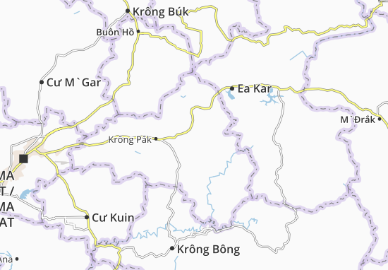 Karte Stadtplan Ea Kuăng