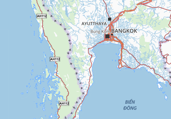 Karte Stadtplan Phetchaburi