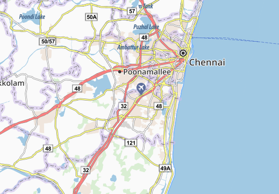 Karte Stadtplan Pallavaram