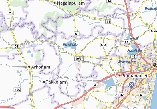 Karte Stadtplan Tiruvallur