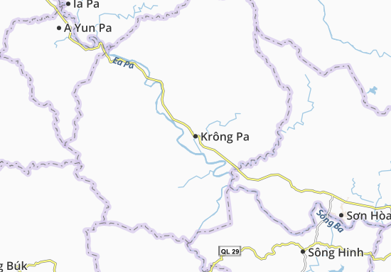 Karte Stadtplan Krông Pa