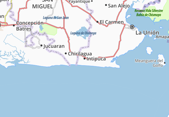 Karte Stadtplan Intipuca
