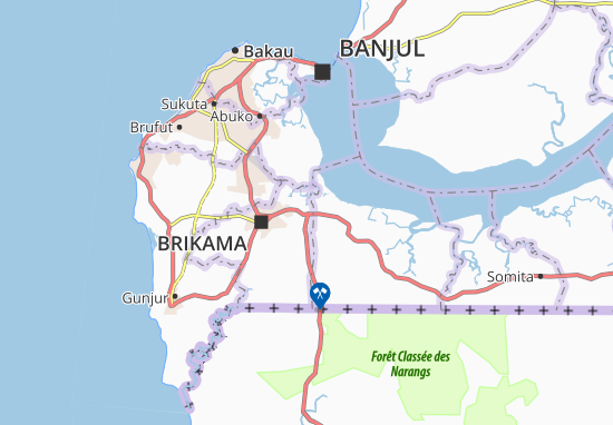 Karte Stadtplan Mandina Ba