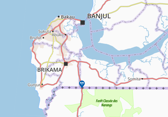 Mapa Tunjina
