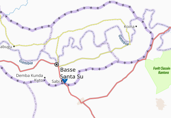 Mapa Samba Kunda