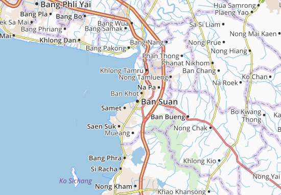 Carte-Plan Chonburi
