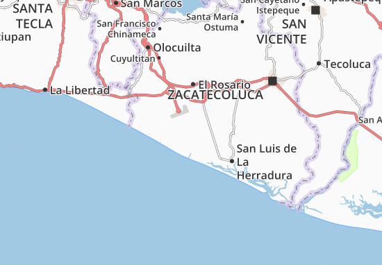 Karte Stadtplan El Achiotal