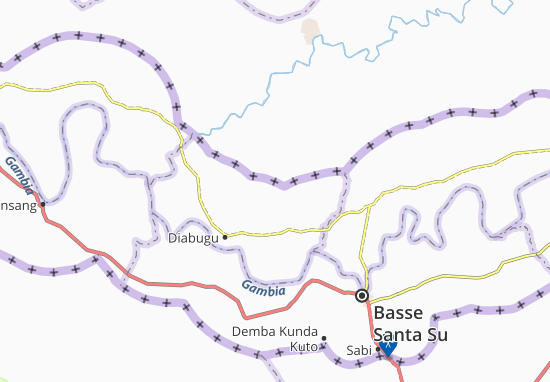 Karte Stadtplan Sare Samba Kunda