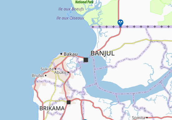 Mapa Banjul