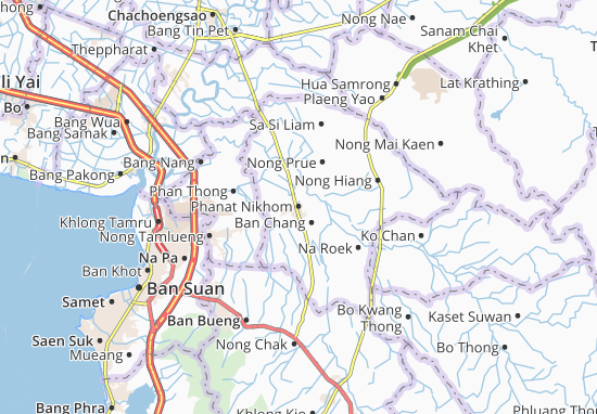 Karte Stadtplan Phanat Nikhom
