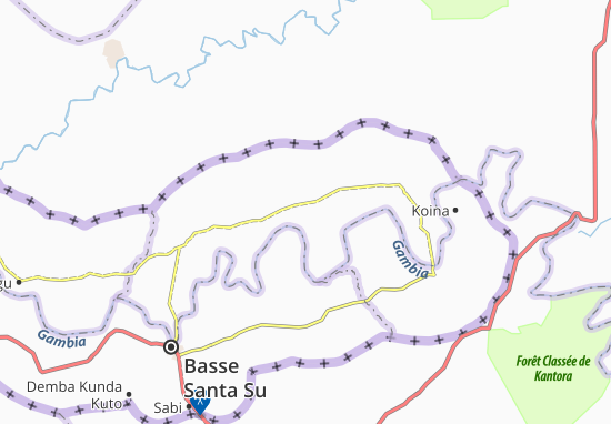 Mapa Badja Kunda