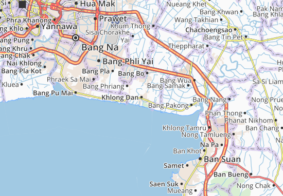 Karte Stadtplan Khlong Dan