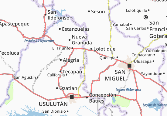 Karte Stadtplan Jucuapa