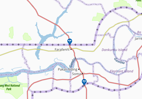 Karte Stadtplan Farafenni