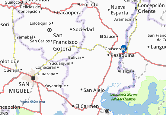 Karte Stadtplan Bolívar