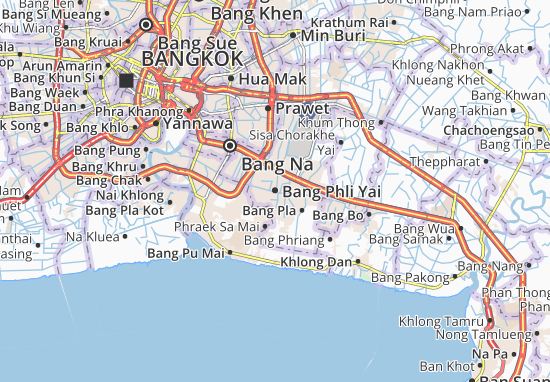 Mapa Bang Phli Yai