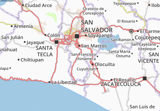 Karte Stadtplan Panchimalco