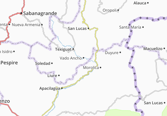 Kaart Plattegrond Vado Ancho