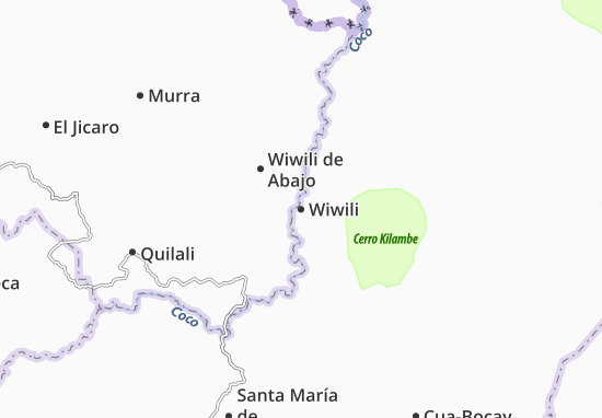 Karte Stadtplan Wiwili