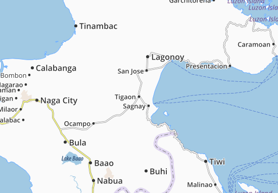 Karte Stadtplan Tigaon