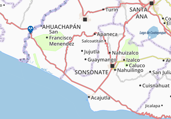 Karte Stadtplan Guaymango