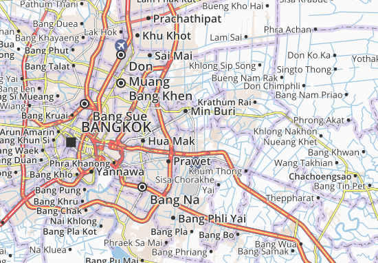 Karte Stadtplan Khlong Song Ton Nun