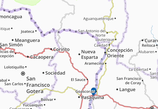 Kaart Plattegrond Nueva Esparta
