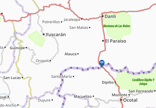 Kaart Plattegrond Alauca