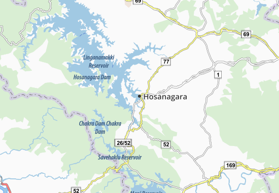 Mapa Hosanagara